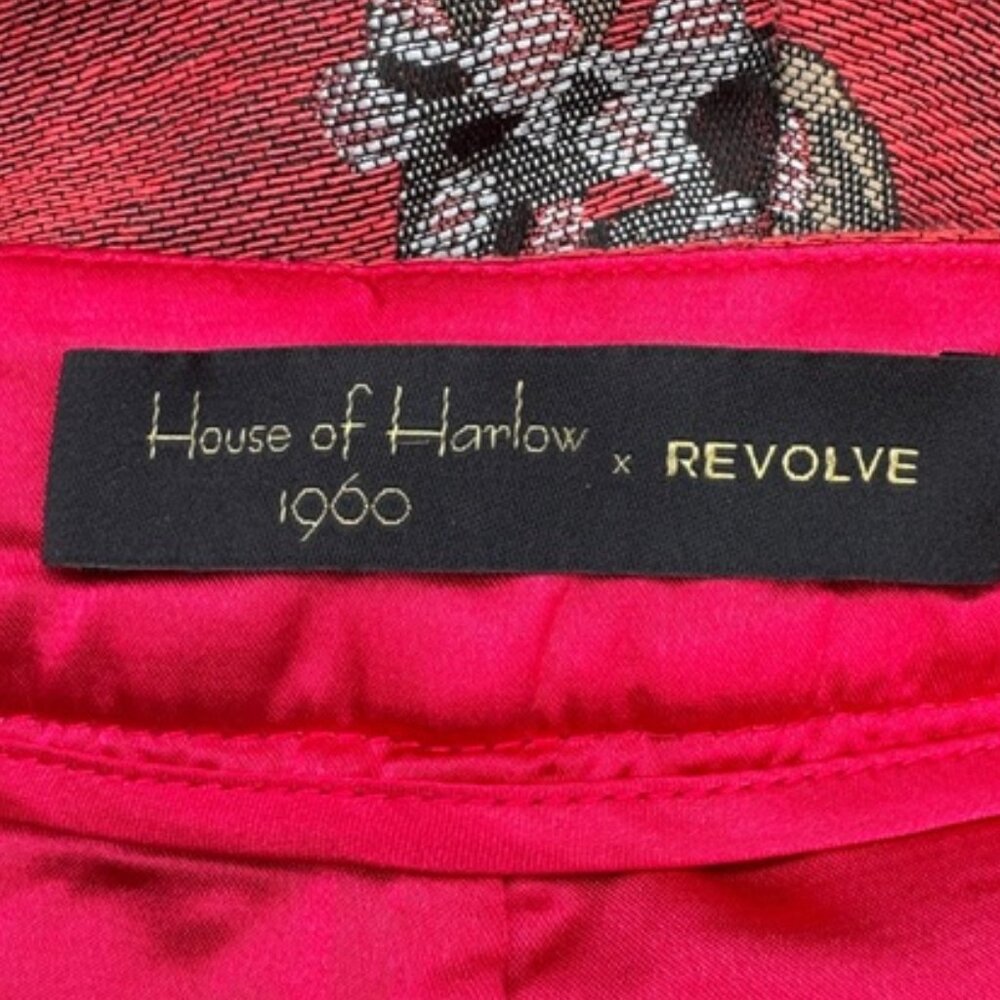 House of Harlow 1960 x Revolve Red Satin Solange Pants - Picture 5 of 5